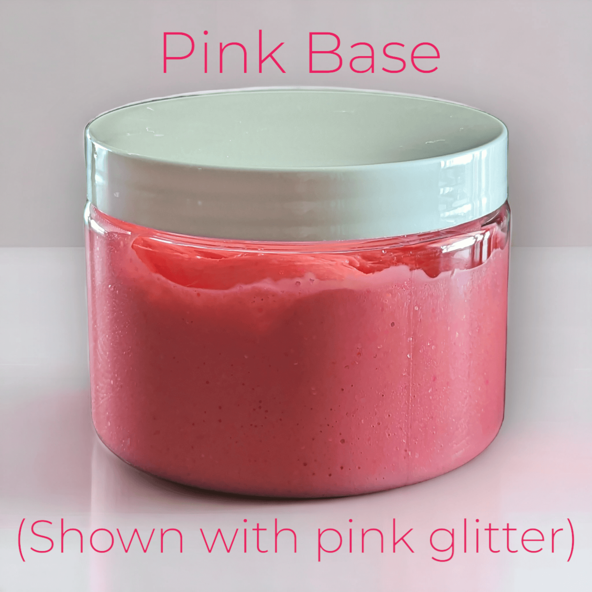 Pink slime in a 12 oz jar