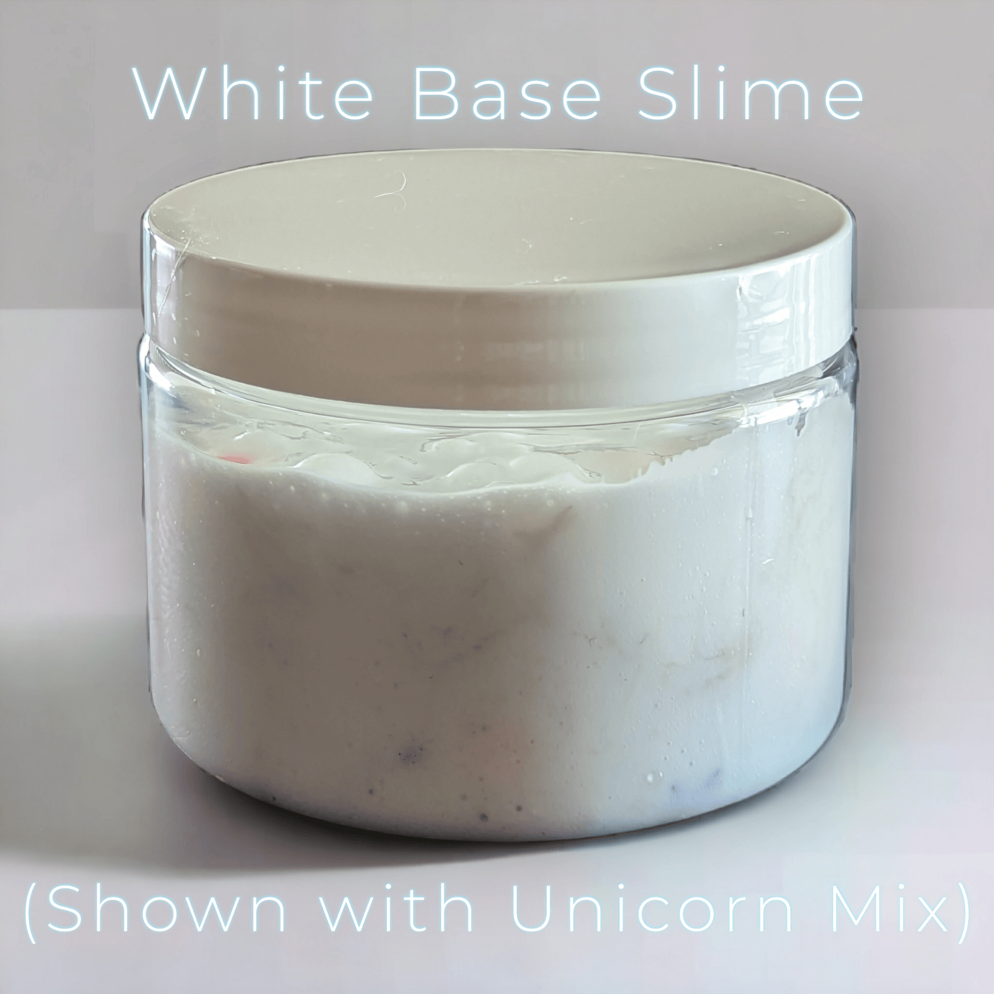 white slime in a 12 oz jar